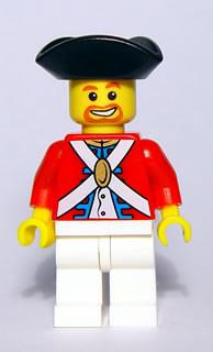 LEGO Minifigure-Imperial Soldier II - Officer, Brown Beard-Pirates / Pirates II-PI123-Creative Brick Builders
